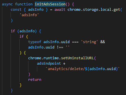 Init Ads Session Function