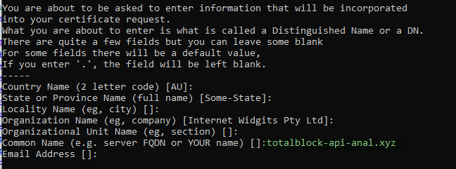 Cert Creation