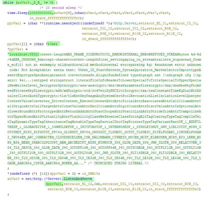 While error Setup Server