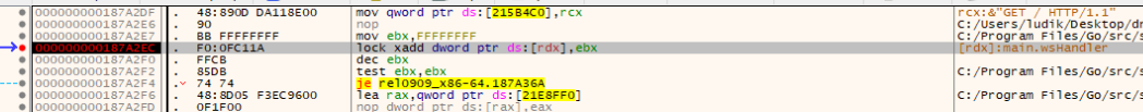 WS Handler DBG